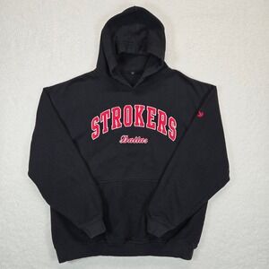 Strokers Dallas Mens Graphic Moto Biker Streetwear Hoodie Black L